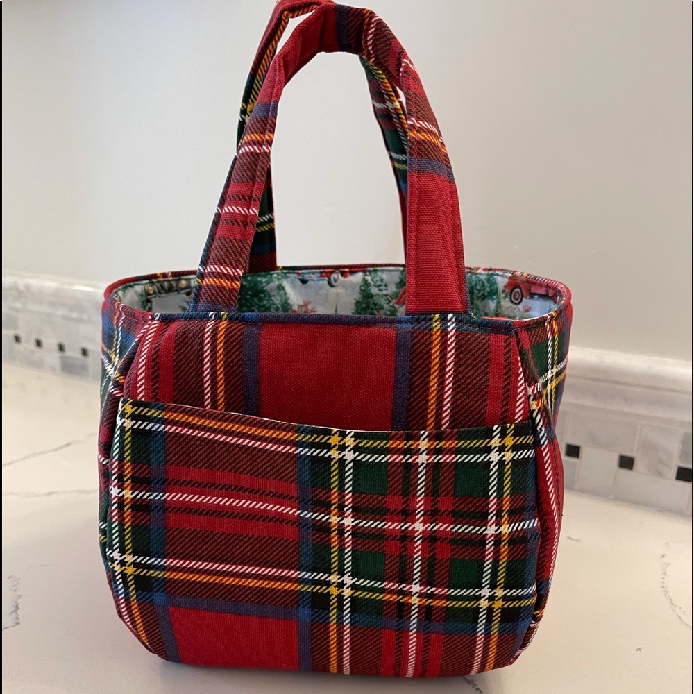 Handmade holiday tote bag